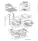 SHELF PARTS Diagram and Parts List for TBX22PABRRWW  General Electric Refrigerator