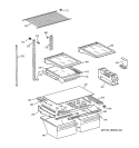 SHELF PARTS Diagram and Parts List for TBX22VIBRRWW  General Electric Refrigerator