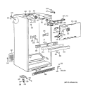 CABINET PARTS Diagram and Parts List for TBX22QABRRWW  General Electric Refrigerator
