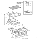 SHELF PARTS Diagram and Parts List for TBX22QABRRWW  General Electric Refrigerator