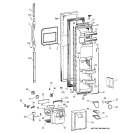 FREEZER DOOR Diagram and Parts List for TFX27ZPBBBB  General Electric Refrigerator