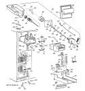 FREEZER SECTION Diagram and Parts List for TFX28PBBBBB  General Electric Refrigerator
