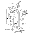 FRESH FOOD SECTION Diagram and Parts List for TPX24BRBABB  General Electric Refrigerator