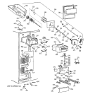 FREEZER SECTION Diagram and Parts List for TFT30PRBCAA  General Electric Refrigerator