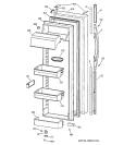 Part Location Diagram of WR78X10114 GE DOOR FOAM Assembly FF BLACK