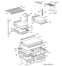 SHELF PARTS Diagram and Parts List for TBT21IABTRAA  General Electric Refrigerator