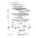 COMPARTMENT SEPARATOR PARTS Diagram and Parts List for TBT21IABTRAA  General Electric Refrigerator
