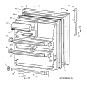 FRESH FOOD DOOR Diagram and Parts List for TBT24JABTRAA  General Electric Refrigerator