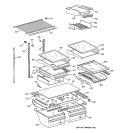 SHELF PARTS Diagram and Parts List for TBX19PABRRAA  General Electric Refrigerator