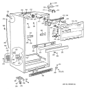 CABINET PARTS Diagram and Parts List for TBX25PRBSLAA  General Electric Refrigerator