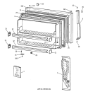 FREEZER DOOR Diagram and Parts List for TBI18JIBURWW  General Electric Refrigerator