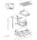 SHELF PARTS Diagram and Parts List for TBT18JABURWW  General Electric Refrigerator