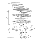 COMPARTMENT SEPARATOR PARTS Diagram and Parts List for TBT18JABURWW  General Electric Refrigerator