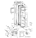 FREEZER DOOR Diagram and Parts List for TPG21BRCCWW  General Electric Refrigerator