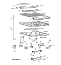 COMPARTMENT SEPARATOR PARTS Diagram and Parts List for TBT25PABTRAA  General Electric Refrigerator