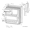 FRESH FOOD DOOR Diagram and Parts List for TBX21GABRRWW  General Electric Refrigerator