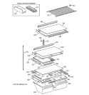 SHELF PARTS Diagram and Parts List for CTT21GABTRAA  Hotpoint Refrigerator