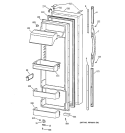 FRESH FOOD DOOR Diagram and Parts List for CSK28DRBCAA  Hotpoint Refrigerator