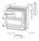 FRESH FOOD DOOR Diagram and Parts List for CTI18GIBURWW  Hotpoint Refrigerator