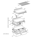 SHELF PARTS Diagram and Parts List for CTI18GIBURWW  Hotpoint Refrigerator