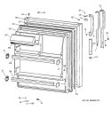 FRESH FOOD DOOR Diagram and Parts List for MTX18BABRRAA  General Electric Refrigerator