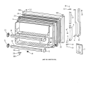 FREEZER DOOR Diagram and Parts List for MTX21DIBRRWW  General Electric Refrigerator