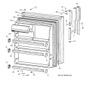 FRESH FOOD DOOR Diagram and Parts List for MTX21DIBRRWW  General Electric Refrigerator