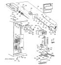 FREEZER SECTION Diagram and Parts List for MSG28DHCCWW  General Electric Refrigerator