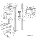 FRESH FOOD DOOR Diagram and Parts List for MSK28DHBCWW  General Electric Refrigerator