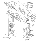 FREEZER SECTION Diagram and Parts List for TFG28PFCCBB  General Electric Refrigerator