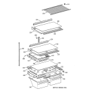 SHELF PARTS Diagram and Parts List for TBX21NICBRWW  General Electric Refrigerator