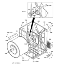 CABINET & DRUM Diagram and Parts List for DBL333GY0WW  General Electric Dryer