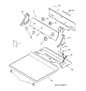 CONTROLS AND TOP PANEL Diagram and Parts List for DBL333EY0AA  General Electric Dryer