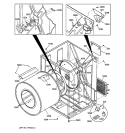 CABINET & DRUM Diagram and Parts List for DBL333EY0AA  General Electric Dryer