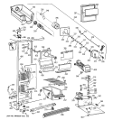 FREEZER SECTION Diagram and Parts List for TFG25JRBCWW  General Electric Refrigerator