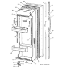 FRESH FOOD DOOR Diagram and Parts List for TFG25PEBCWH  General Electric Refrigerator