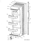 FRESH FOOD DOOR Diagram and Parts List for TFM20JRBCAA  General Electric Refrigerator