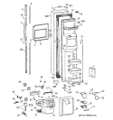 FREEZER DOOR Diagram and Parts List for MSK28PFBCAA  General Electric Refrigerator
