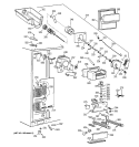FREEZER SECTION Diagram and Parts List for MSK28PFBCAA  General Electric Refrigerator