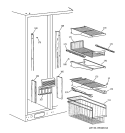 FREEZER SHELVES Diagram and Parts List for MSK28PFBCAA  General Electric Refrigerator