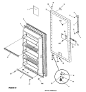 DOOR Diagram and Parts List for FUM14DAARWH  General Electric Freezer