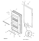 DOOR Diagram and Parts List for FUM21SAARWH  General Electric Freezer