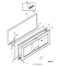DOOR Diagram and Parts List for FCM15SABWH  General Electric Freezer