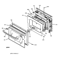 LOWER DOOR Diagram and Parts List for JKP27BA2BB  General Electric Wall Oven