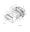 DOOR Diagram and Parts List for JMP31WA2WW  General Electric Range