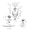 SUSPENSION, PUMP & DRIVE COMPONENTS Diagram and Parts List for LISR310CW0WW  General Electric Washer