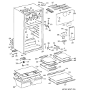 CABINET Diagram and Parts List for TBT14NABRRAA  General Electric Refrigerator
