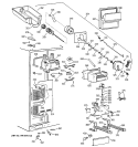 FREEZER SECTION Diagram and Parts List for TPS24BPCABS  General Electric Refrigerator