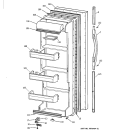 FRESH FOOD DOOR Diagram and Parts List for TFX20JABEAA  General Electric Refrigerator