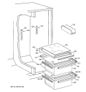 FRESH FOOD SECTION Diagram and Parts List for TFX20JABEAA  General Electric Refrigerator